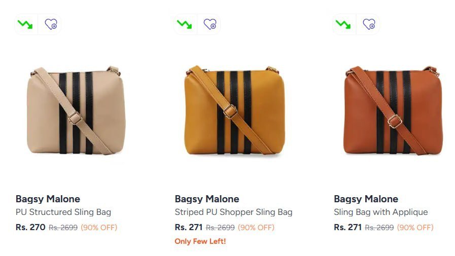 Myntra 90 On Bagsy Malone Bags