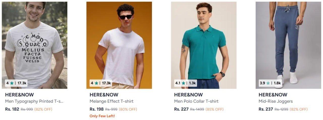 Myntra 90 On Here Now Clothing Men S Women S
