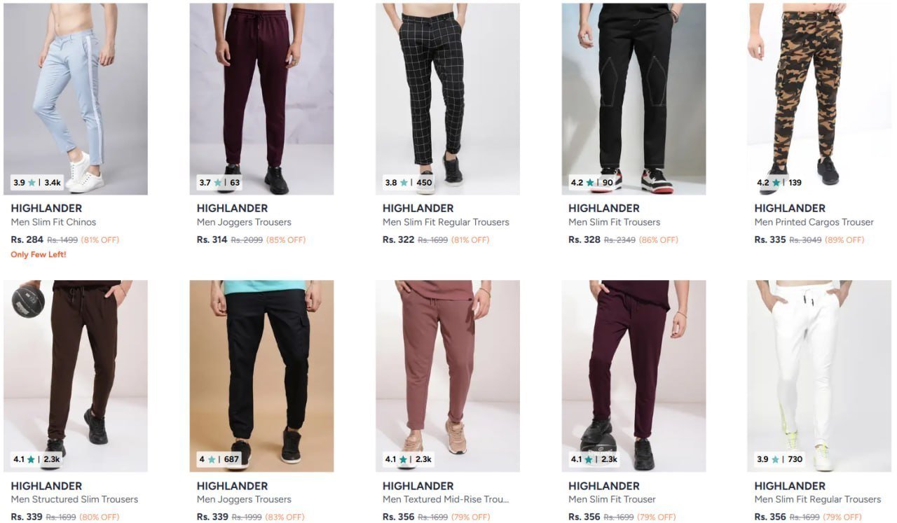 Myntra 90 On Highlander Men Clothing Shirts T