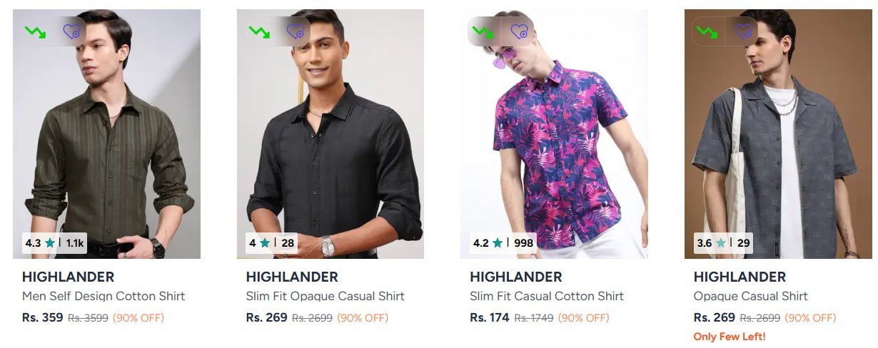 Myntra 90 On Highlander Men S Shirt