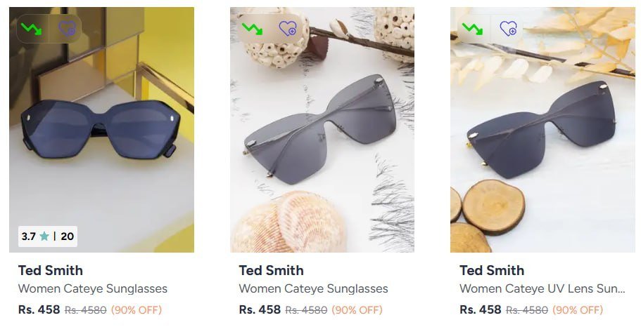 Myntra 90 On Ted Smith Sunglasses