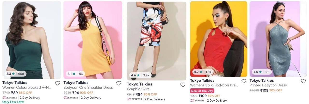 Myntra 90 On Tokyo Talkies Women Clothing Dre