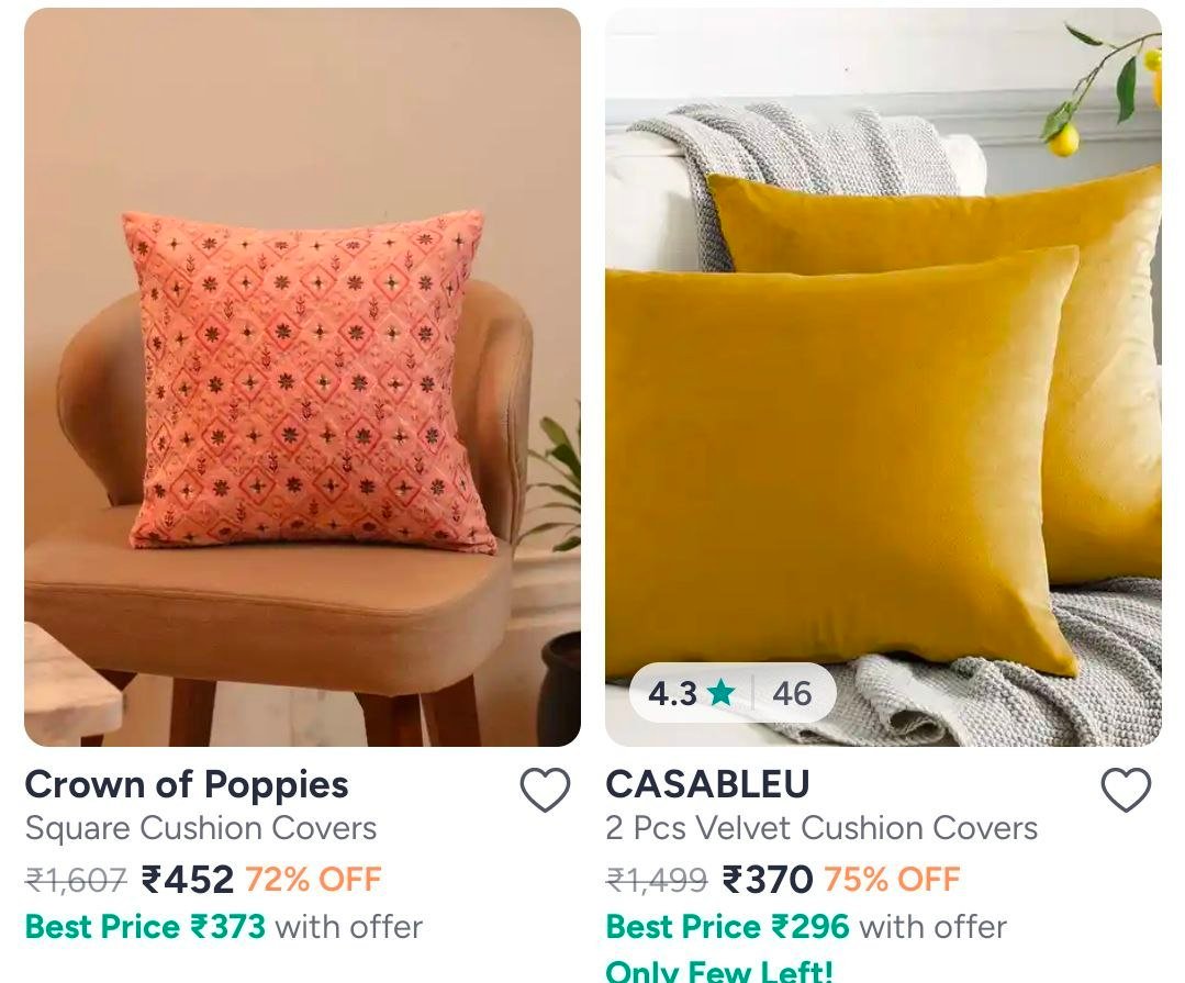 Myntra Aesthetic Pintrest-y Cushion Covers St
