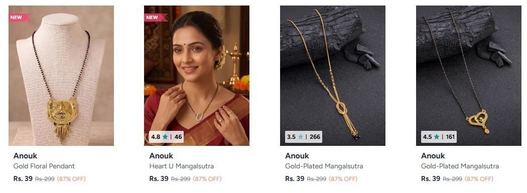 Myntra Anouk Mangalsutra Starting From 39