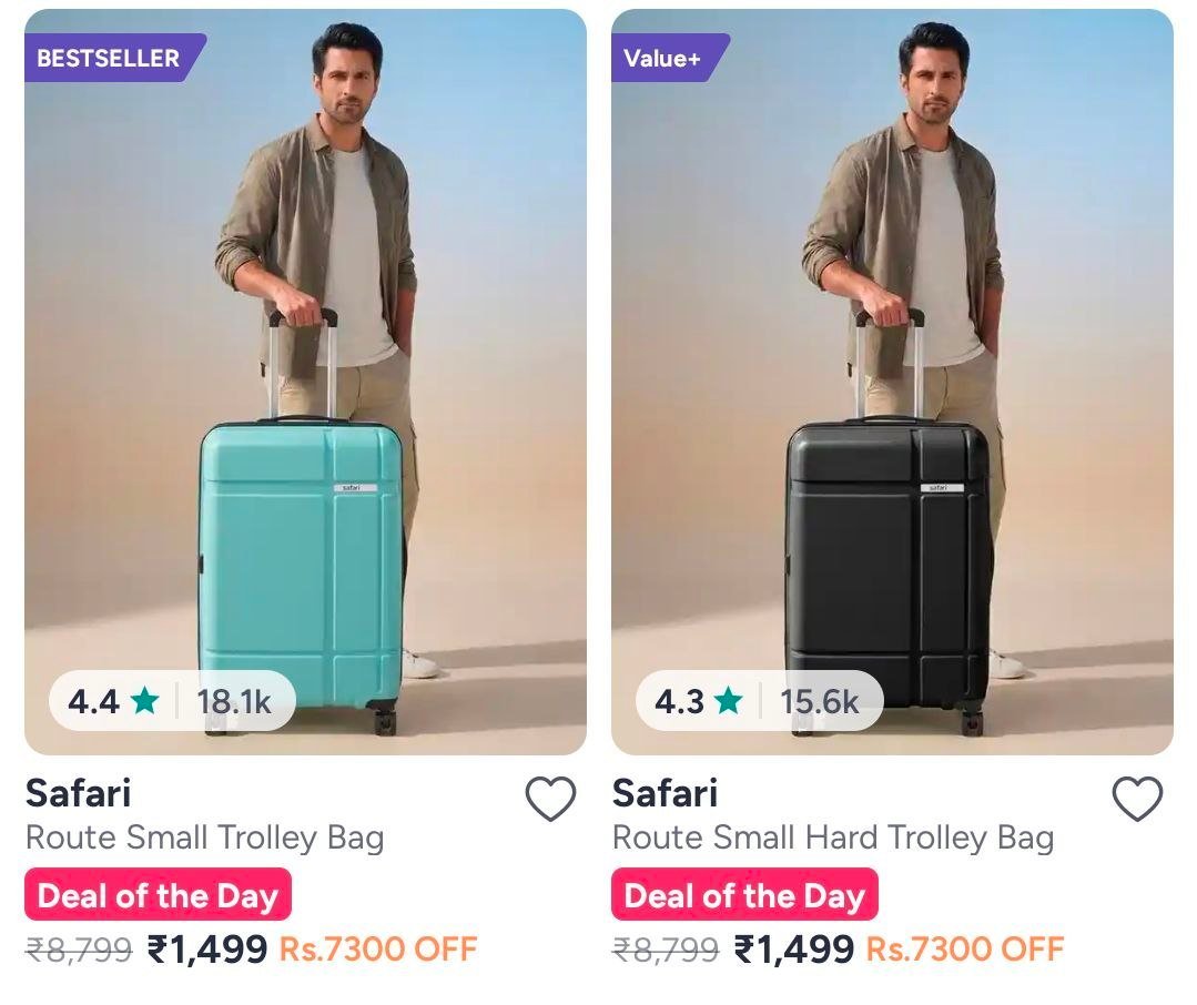 Myntra Aristocrat Trolleys 1399safari 8 W Hard Tro