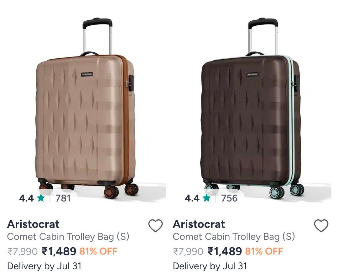 Myntra Aristocrat Trolleys 1489safari 8 W Har