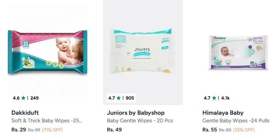 Myntra Baby Wipes And Buds Starting From 29