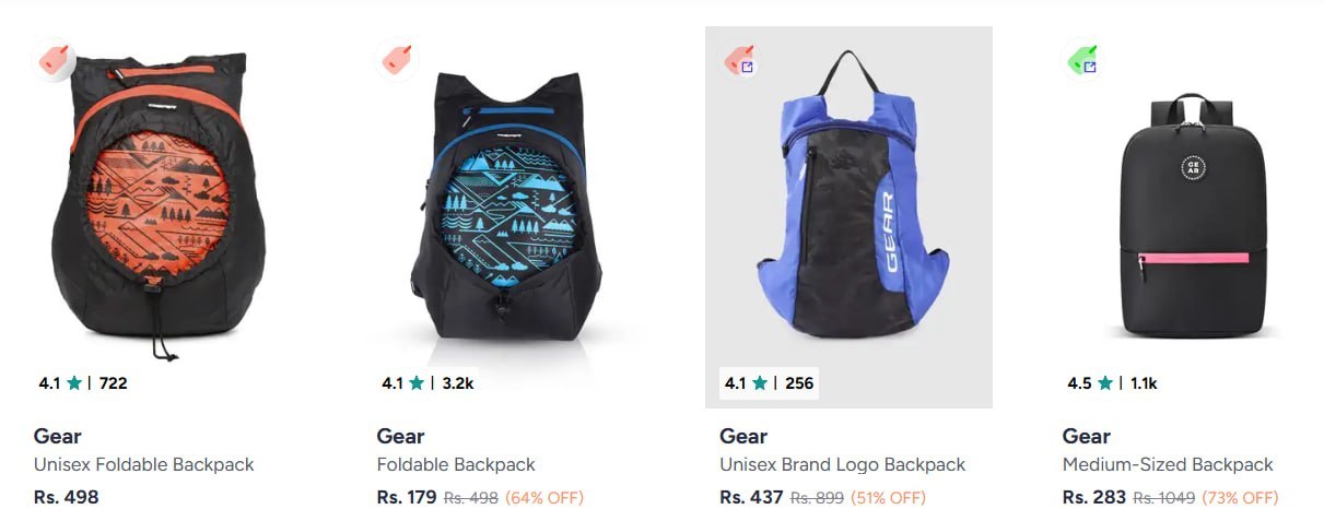 Myntra Backpacks Starts 179 Skybags Wildcraft