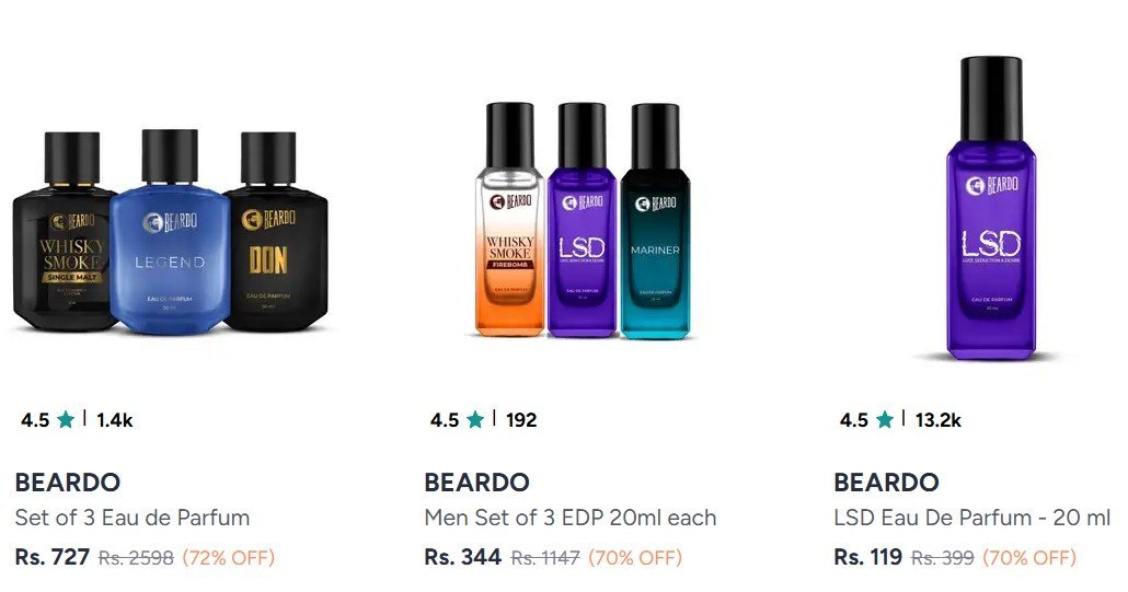 Myntra Beardo Perfumes At Min 72 Offlink - myntra coupon code today