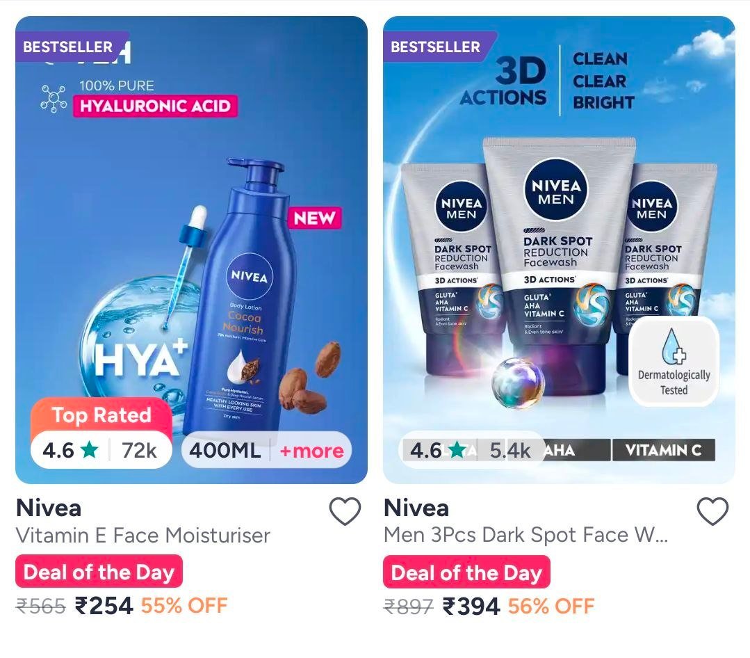 Myntra Best Of The Week On Nivea Min 50