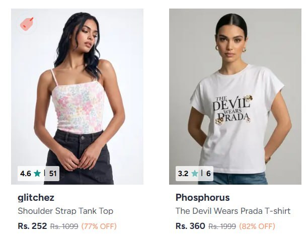 Myntra Best Of Western Wear Brands- Min 60 Be