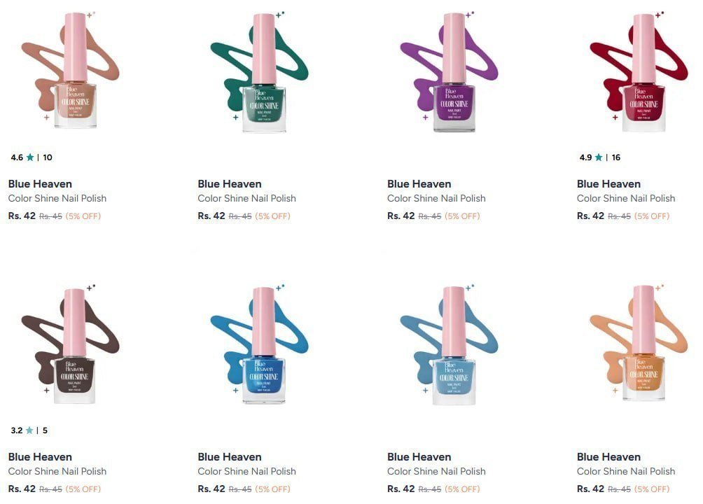 Myntra Blue Heaven Nail Polish Starting From 