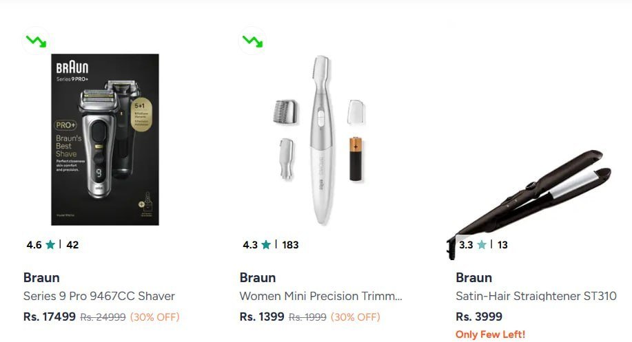 Myntra Braun 30