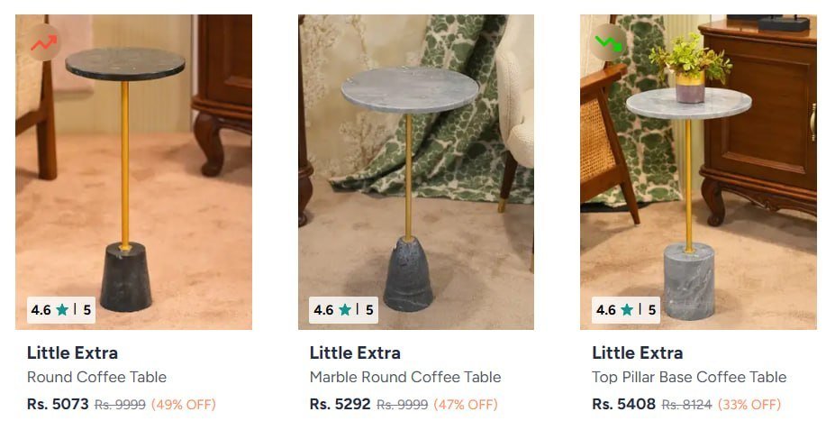 Myntra Buy Coffee Table Starting At 5073 -