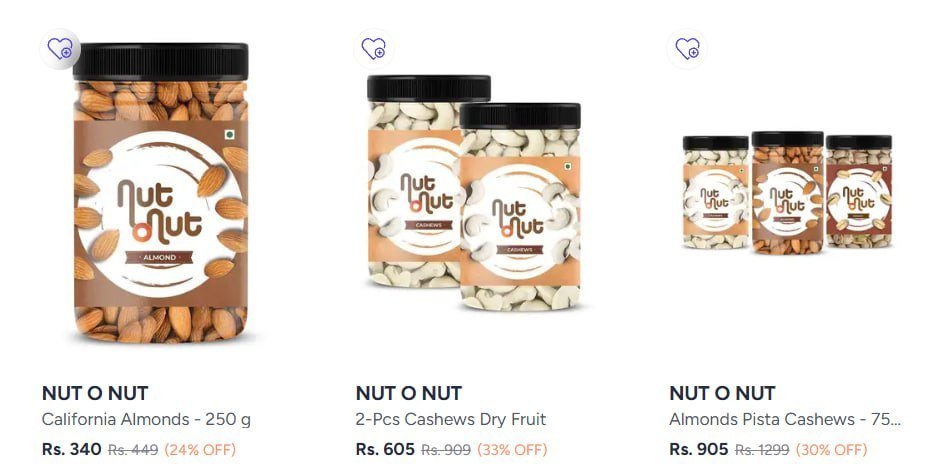 Myntra Buy Gourmet Nuts Seeds And Dried Fruits Starting At 290 -