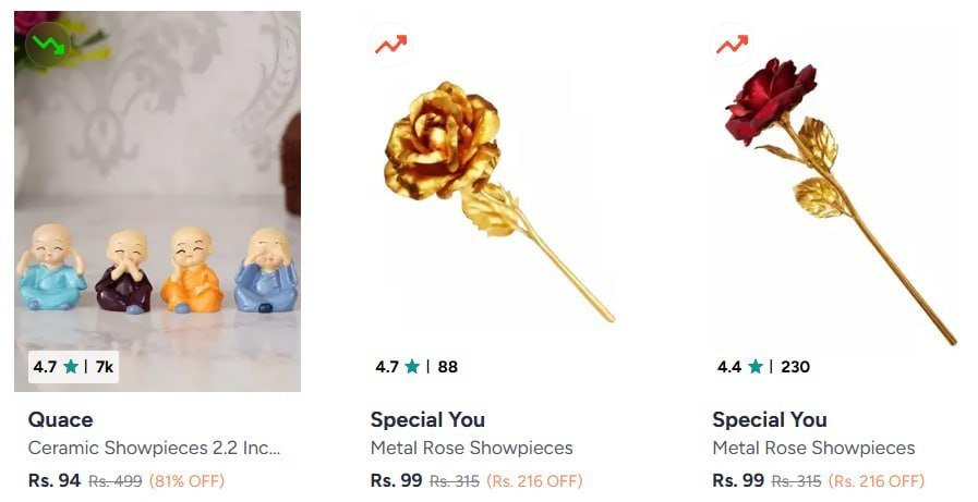 Myntra Buy Showpieces Starting At 94 - Buy Wa
