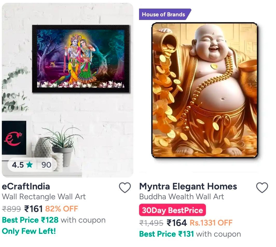 Myntra Buy Wall Art Starting At 161 -buy Showpiece