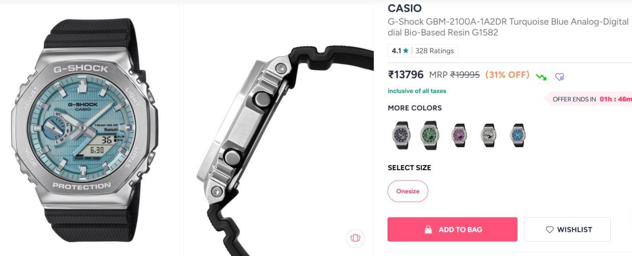 Myntra Casio 32 On Selected Models