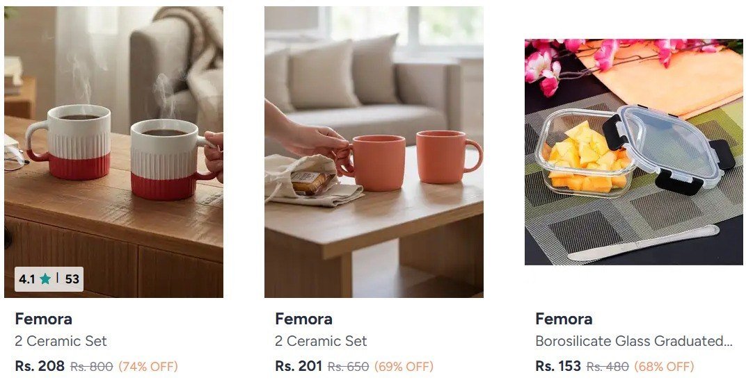 Myntra Cello And Larah By Borosil Dinner Set 