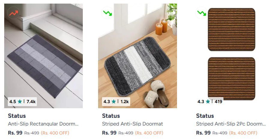 Myntra Doormats Under 199bath Towels Under 49