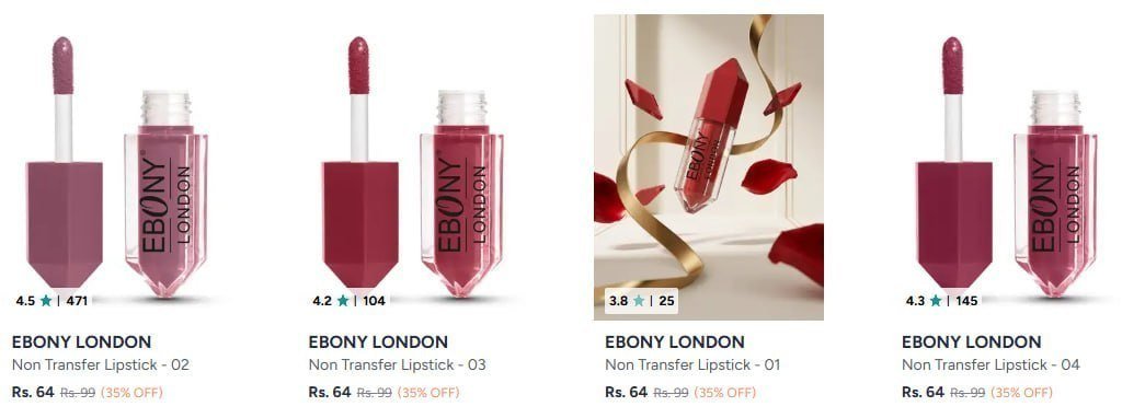 Myntra Ebony London Lipstick From 64