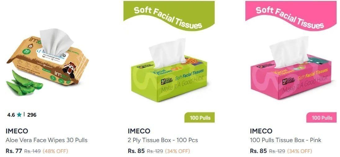 Myntra Facial Wipes Tissues From 77 More -