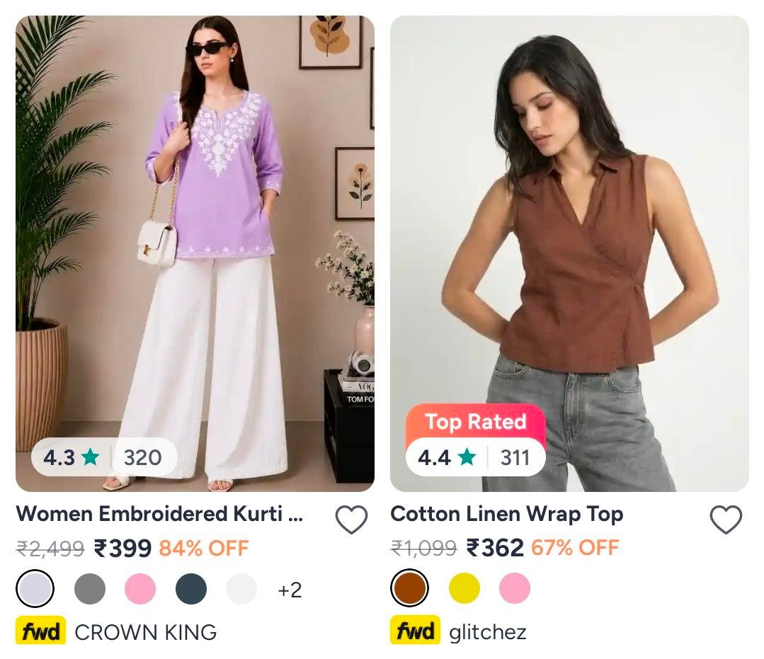 Myntra Fashion Steals Under 499 Fwd Under 499