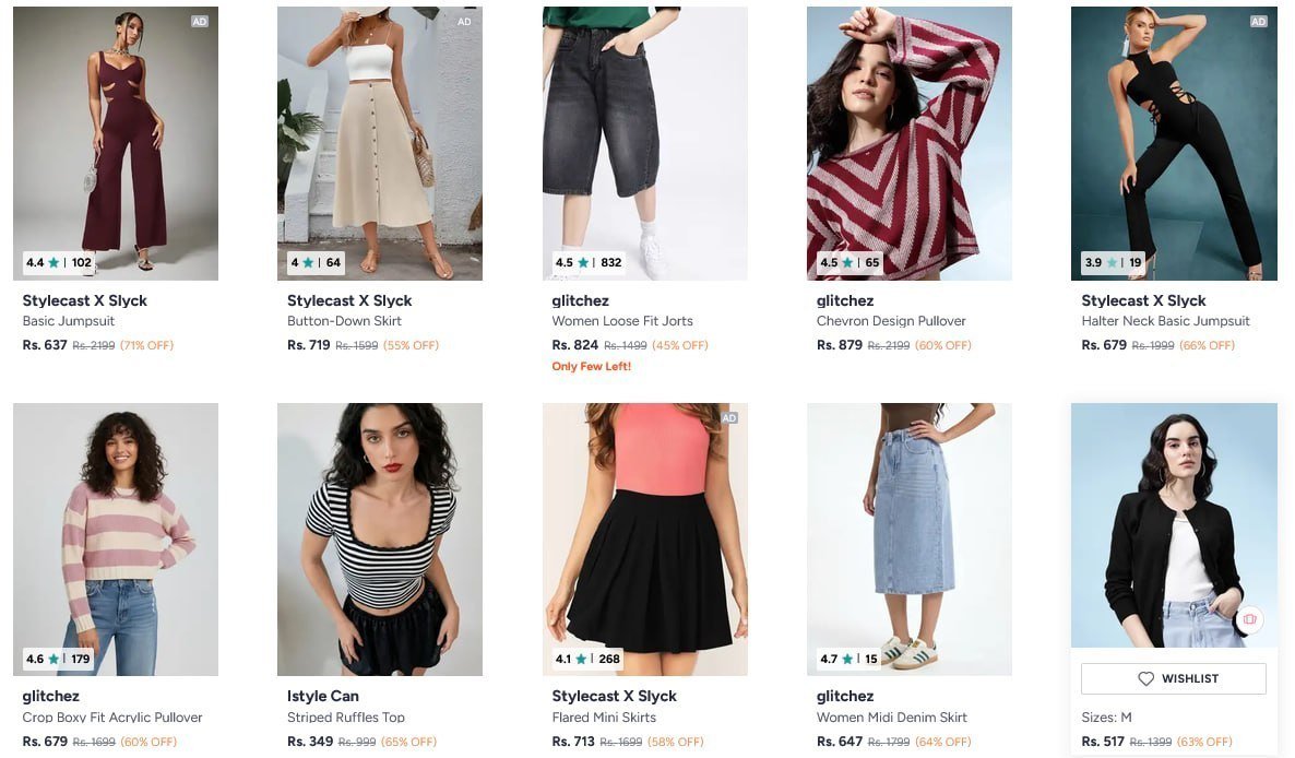 Myntra Fwd Genz Collection Trendy Fashion Under 90