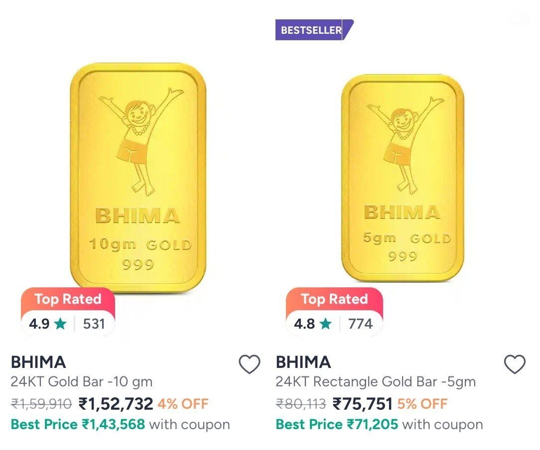 Myntra Gold Great On Gold Coinsuse Blinkdeal6