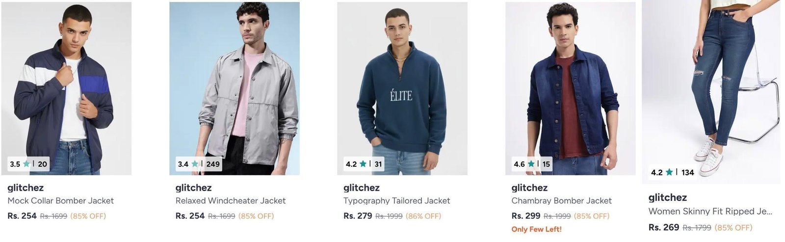 Myntra Grab Glitchez Clothing Starts At 104 Men Ja