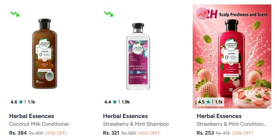 Myntra Herbal Essence Shampoo Conditioners Min 40