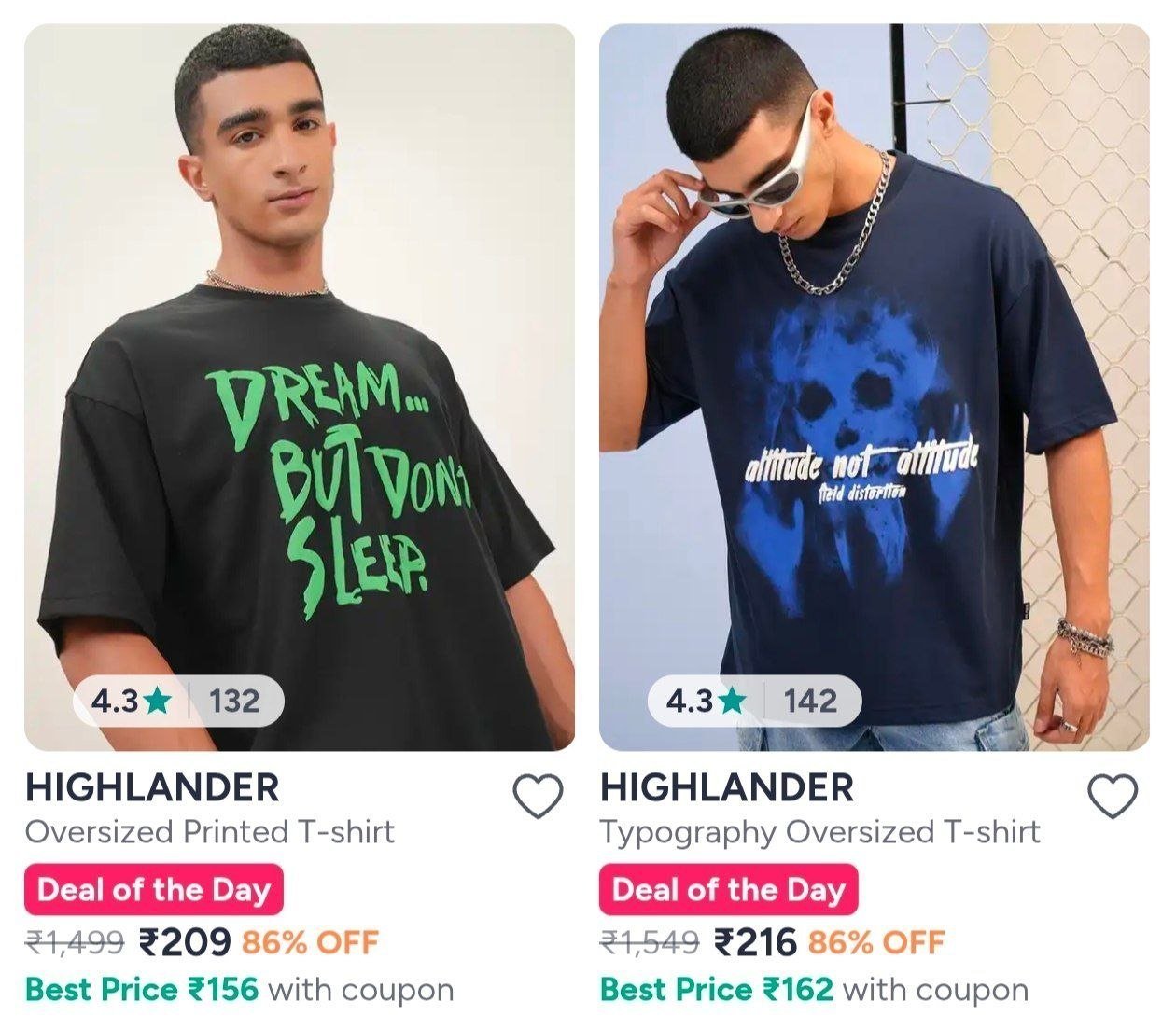 Myntra Highlander Men S Oversized T-shirts St