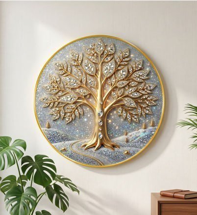 Myntra Home Dcor Elegant Homes Gold-toned Mdf