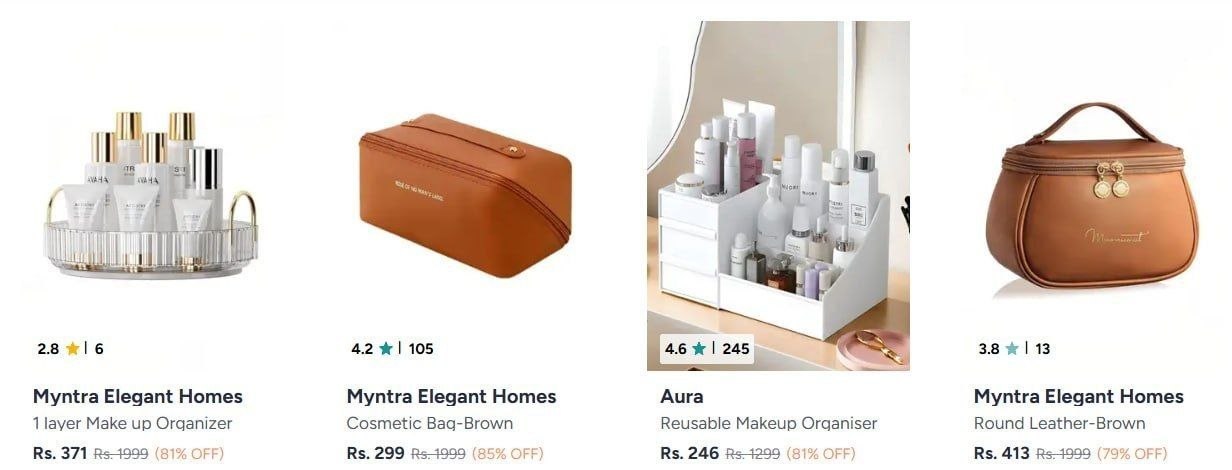 Myntra Home Deals Bundle 1 Makeup Organizers 