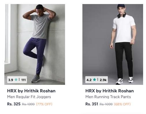 Myntra Hrx Clothing Sale Up To 84 On Hrx Clot