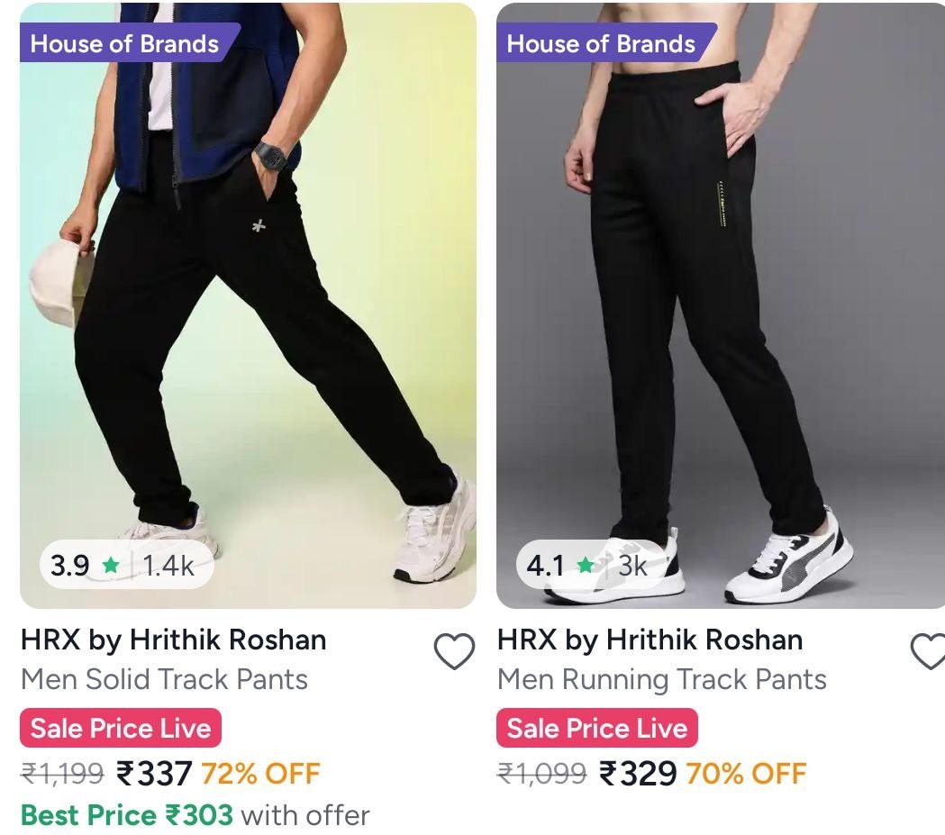 Myntra Hrx Men S Dry Jogger Pants 329