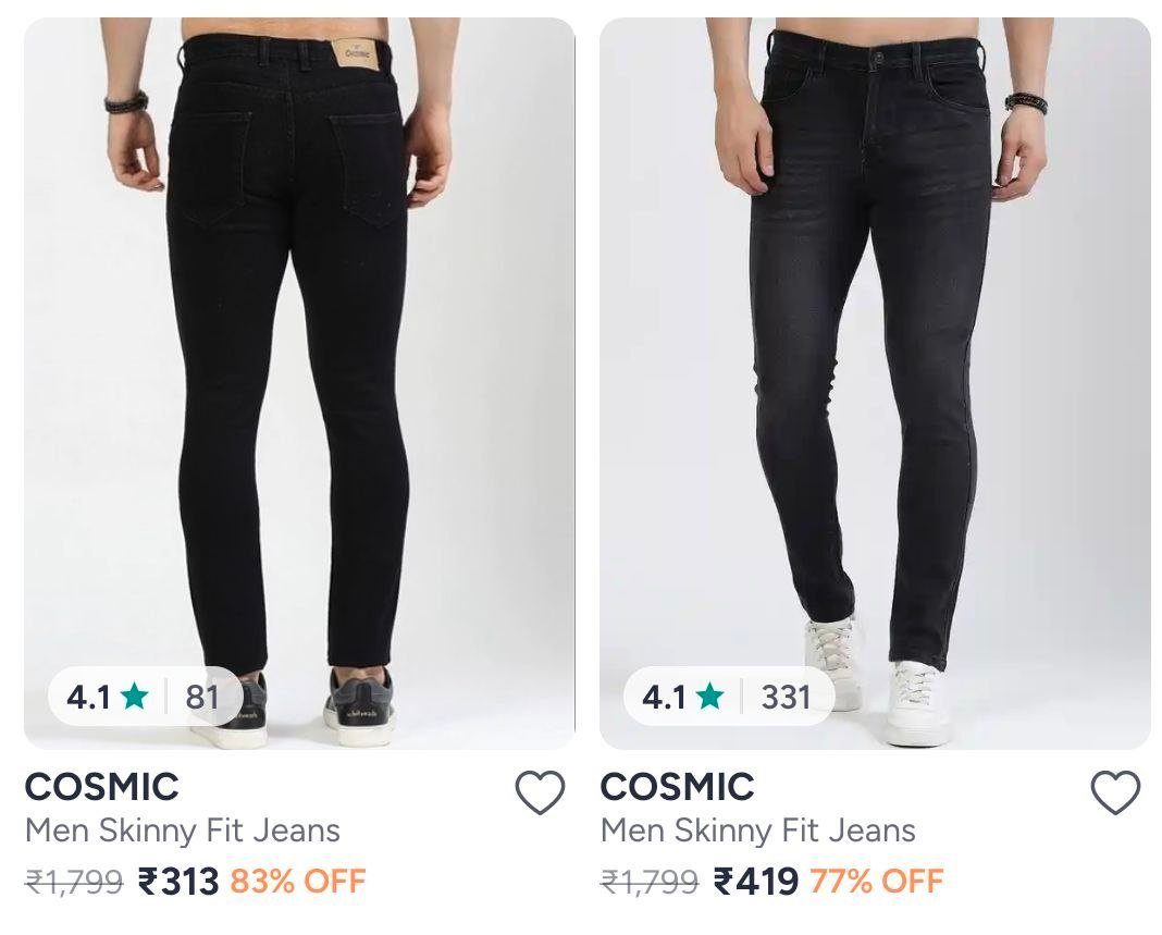 Myntra Jeans Starts 313men Women