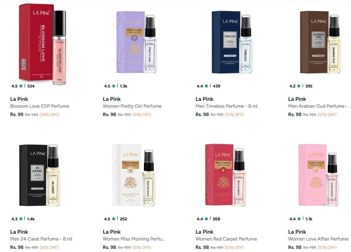 Myntra La Pink Perfume Starting From 98