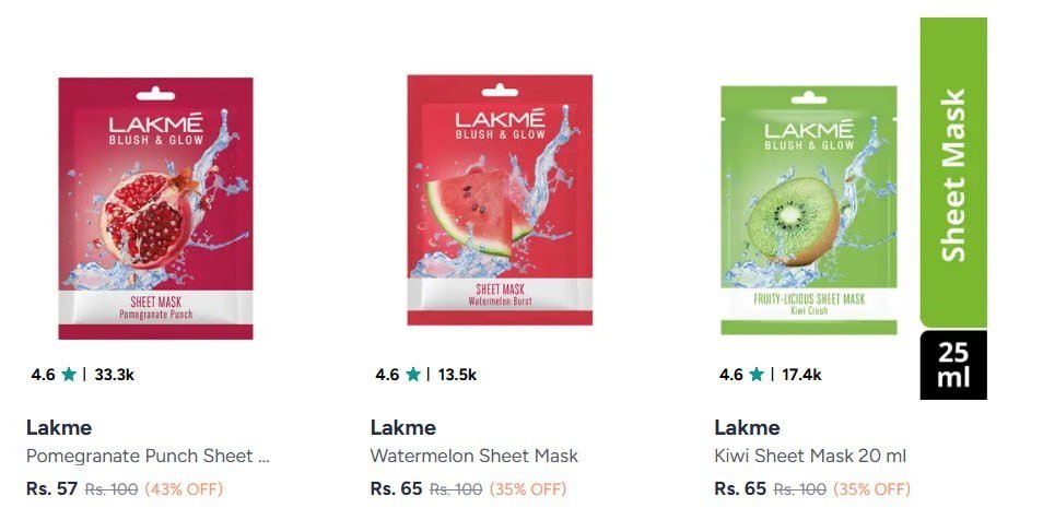 Myntra Lakme Mask And Peel Starting From 57