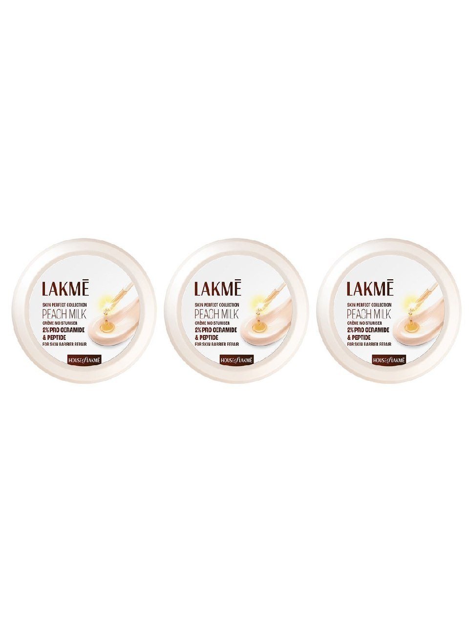 Myntra Lakme Set Of 3 Peach Milk Soft Vit E C