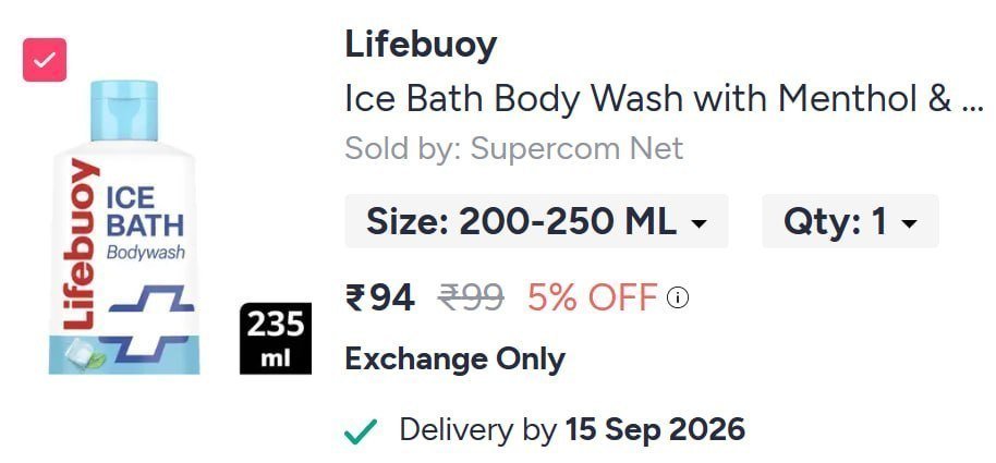Myntra Lifebuoy Ice Bath Body Wash - 235 Ml 94