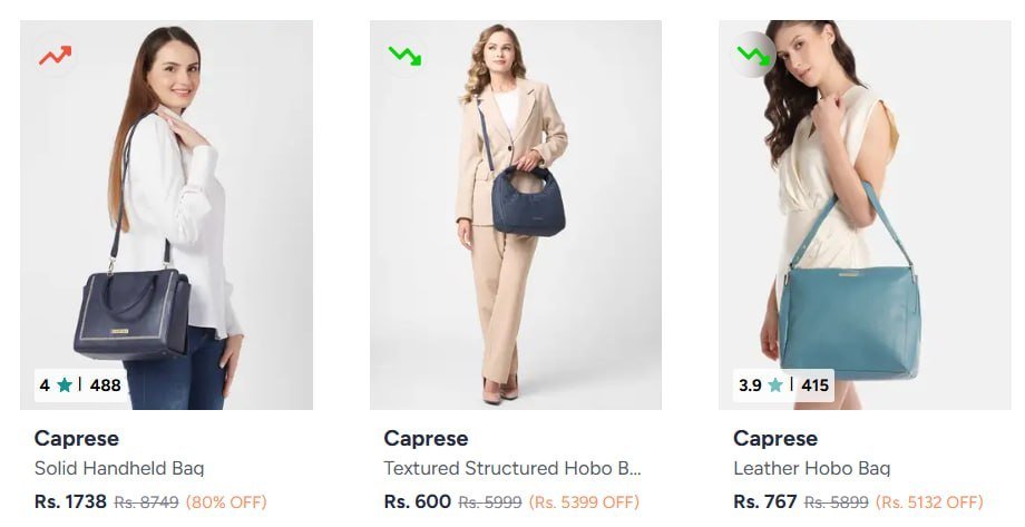 Myntra Loot 80 On Caprese Handbags