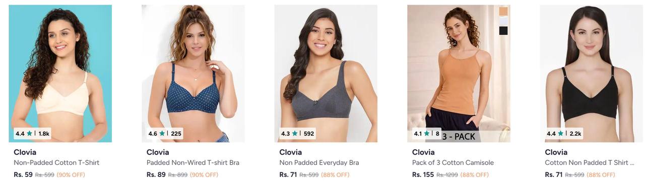 Myntra Loot 90 On Clovia