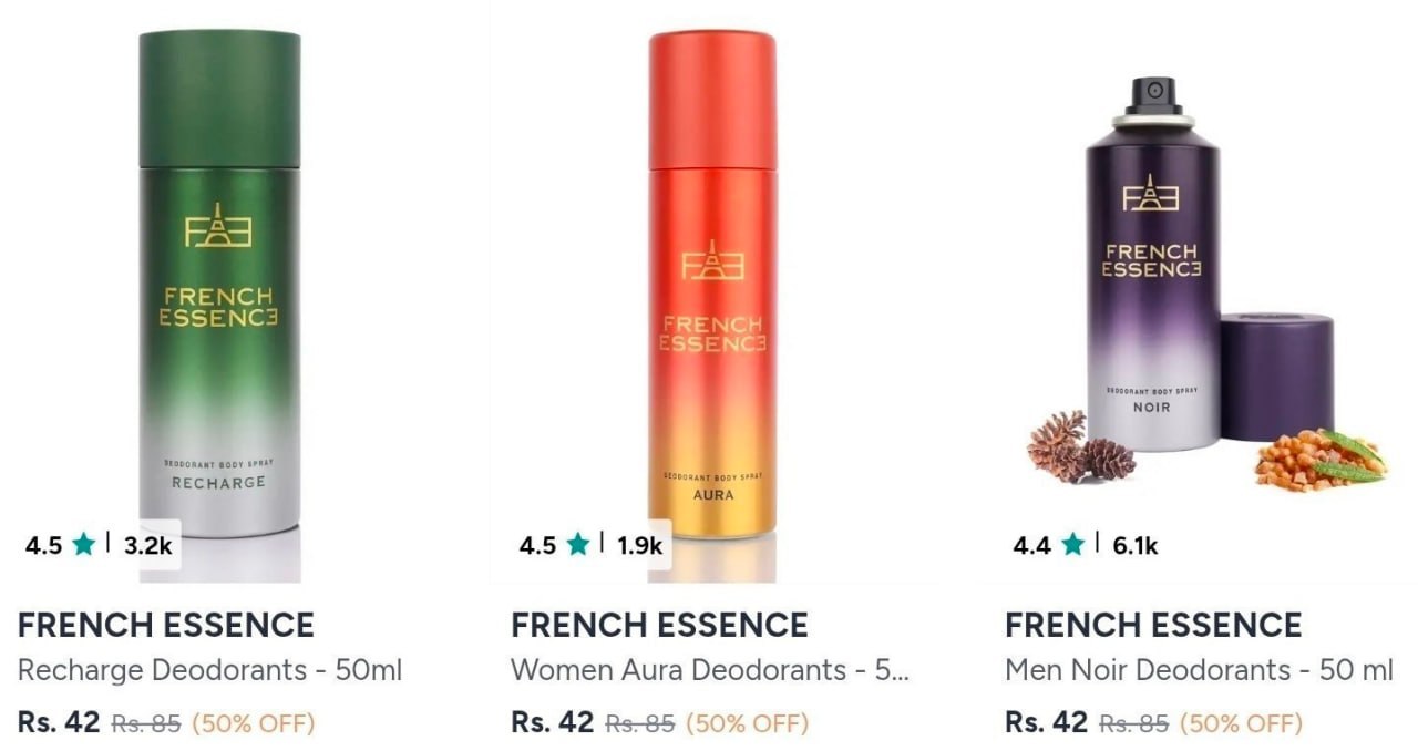 Myntra Loot Deodorants Starting From 42 - ajio minimum 90 off sale