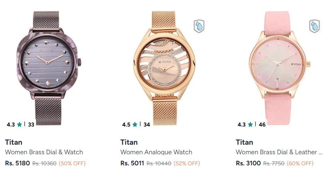 Myntra Loot Titan Watches At Min 50 Sonata Wa