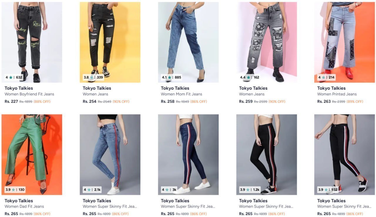 Myntra Loot Tokyo Talkies Women Jeans Starts 