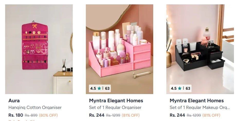 Myntra Makeup Organizers Starting At 119 -sat