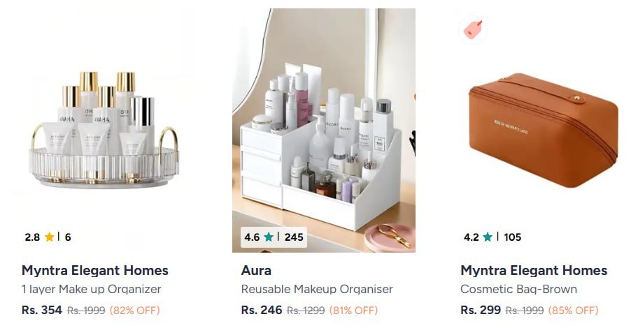 Myntra Makeup Organizers Starting At 178 -h20 Wate