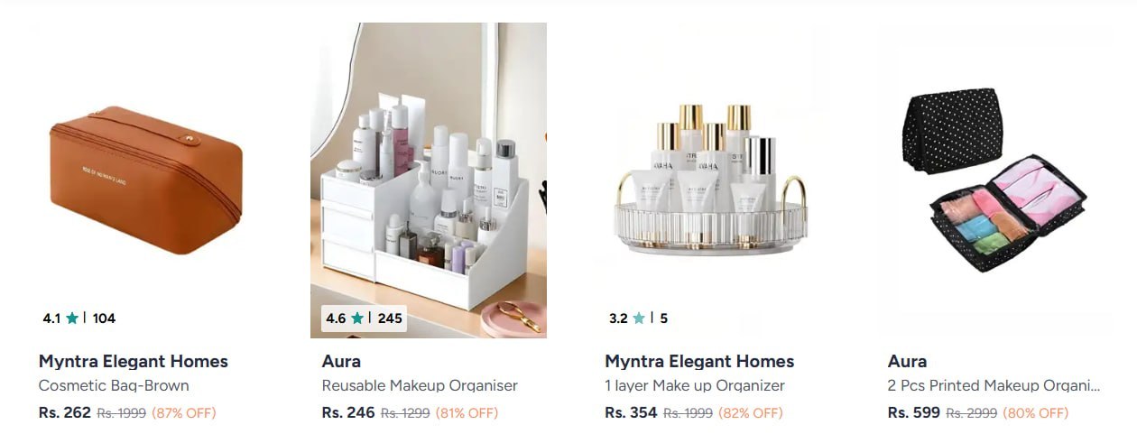 Myntra Makeup Organizers Starting At 178 -sat