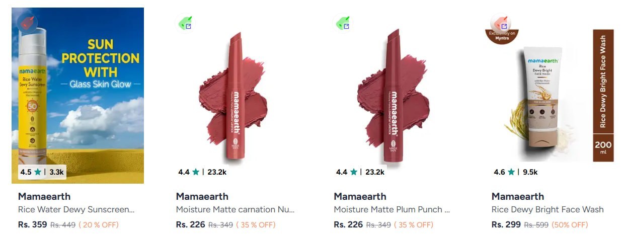Myntra Mamaearth Mega Buy 1 Get 1 Till 2 Am